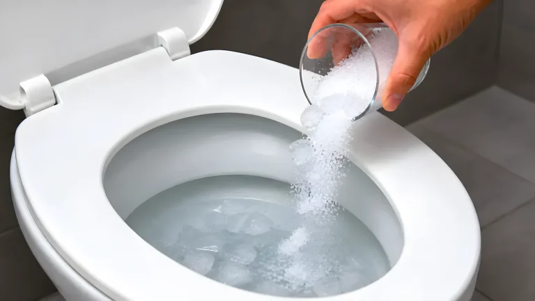 Ghiaccio e sale grosso nel wc: il trucco casalingo per eliminare incrostazioni e cattivi odori